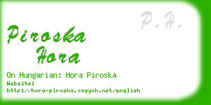 piroska hora business card